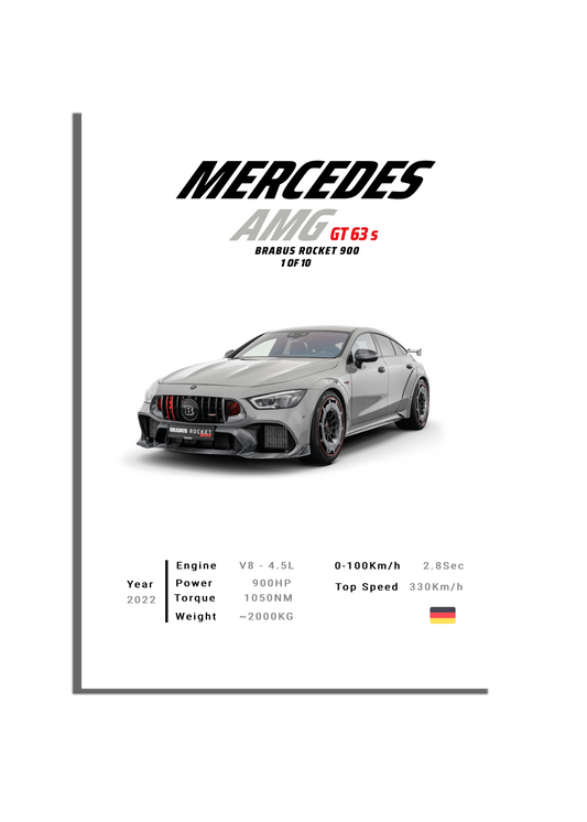 MERCEDES AMG GT 63S BRABUS ROCKET 900