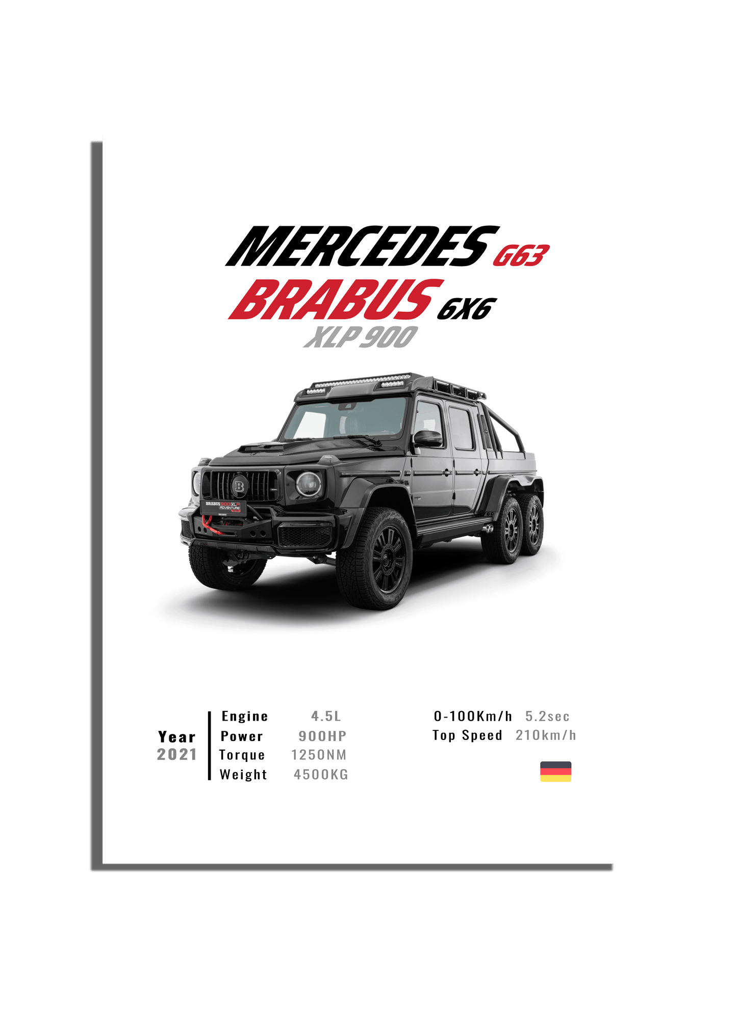 MERCEDES G63 BRABUS 6X6 XLP 900